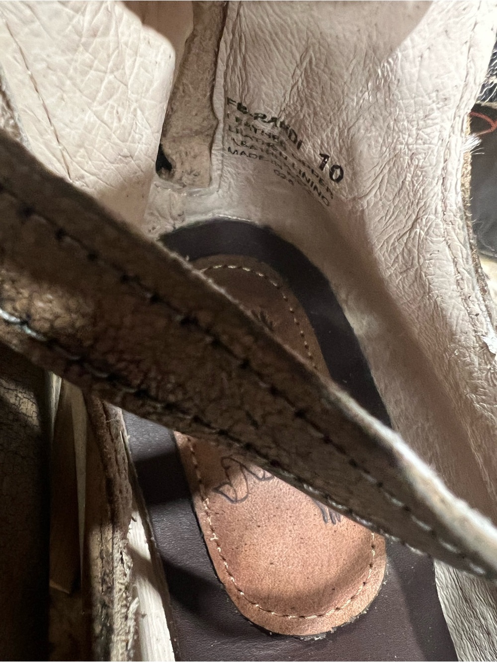 Freebird Randi Pewter/Metallic Taupe Leather Ankle Strap Block Heels 10 - Picture 9 of 13